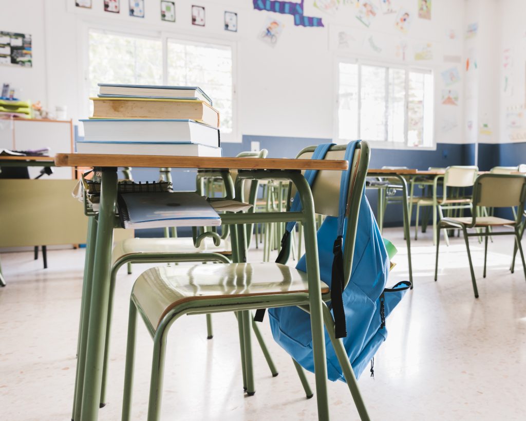 School Classroom With Books Backpack (1)